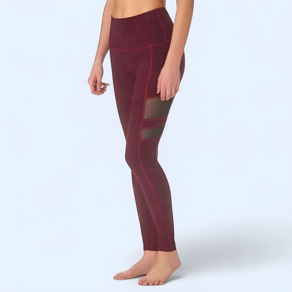 Beyond Yoga Spacedye Leggings Small Rise Above Long High Waisted Mesh Panel - Picture 2 of 8
